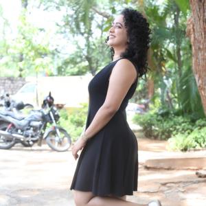 Actress Shruti Shetty Glows in Elegant Black Sleeveless Dress