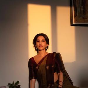 Actress Nabha Natesh Radiates Elegance in Traditional Silk Saree