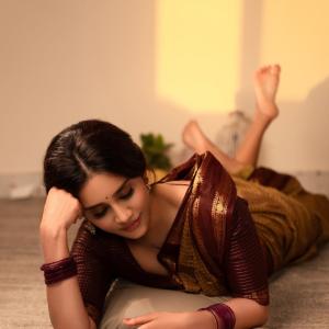 Actress Nabha Natesh Radiates Elegance in Traditional Silk Saree