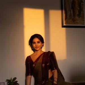 Actress Nabha Natesh Radiates Elegance in Traditional Silk Saree