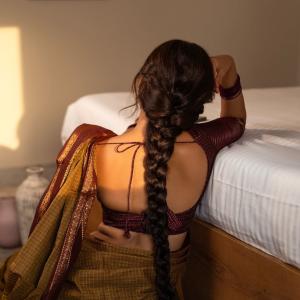 Actress Nabha Natesh Radiates Elegance in Traditional Silk Saree