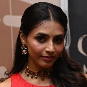 Actress Sapthami Gowda Glows in Traditional Red Attire – Stunning Ethnic Look