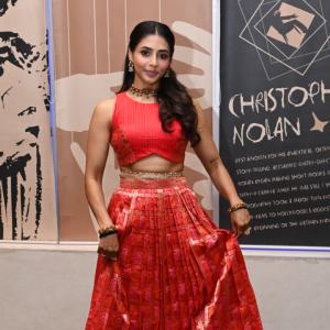 Actress Sapthami Gowda Glows in Traditional Red Attire – Stunning Ethnic Look