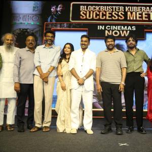 Kubera Movie Thank You Meet: Dhanush, Nagarjuna, Rashmika Celebrate Success with Chiranjeevi