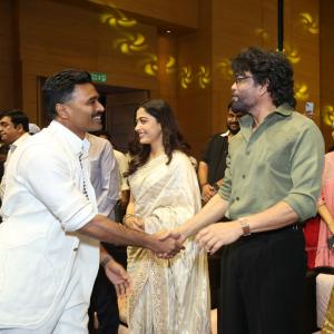 Kubera Movie Thank You Meet: Dhanush, Nagarjuna, Rashmika Celebrate Success with Chiranjeevi