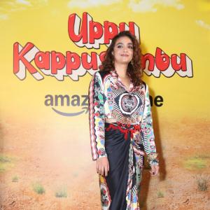 Actress Keerthy Suresh Dazzles in Ethnic Fusion Wear at Amazon Prime Event