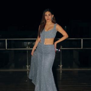 Actress Amyra Dastur Dazzles in Shimmery Silver Outfit in Latest Glamorous Photos