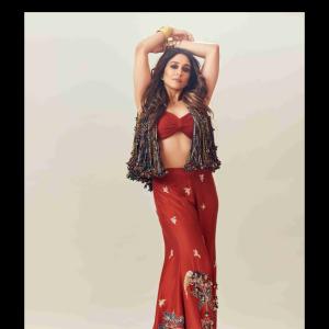 Regina Cassandra Slays in Embroidered Flared Pant and Stylish Bandeau Top – Latest Photos