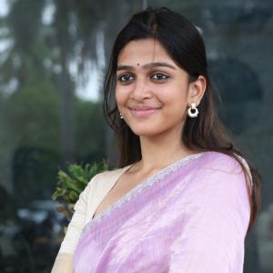 Actress Ananthika Looks Elegant  with Silver Jewelry - Traditional Indian Fashion