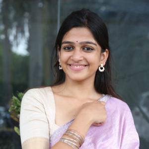 Actress Ananthika Looks Elegant  with Silver Jewelry - Traditional Indian Fashion