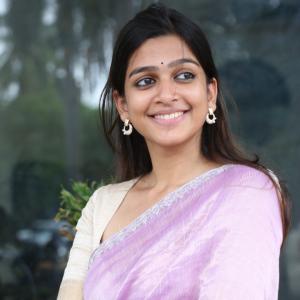 Actress Ananthika Looks Elegant  with Silver Jewelry - Traditional Indian Fashion