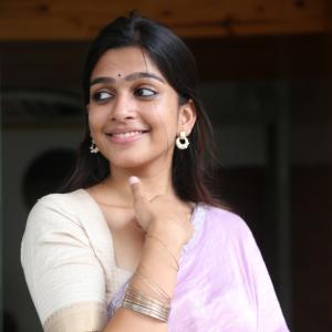 Actress Ananthika Looks Elegant  with Silver Jewelry - Traditional Indian Fashion