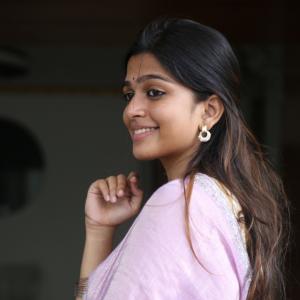 Actress Ananthika Looks Elegant  with Silver Jewelry - Traditional Indian Fashion