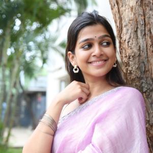 Actress Ananthika Looks Elegant  with Silver Jewelry - Traditional Indian Fashion