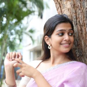 Actress Ananthika Looks Elegant  with Silver Jewelry - Traditional Indian Fashion