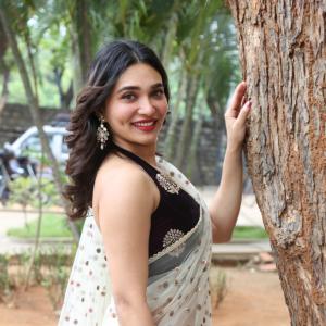 Actress Jennifer in Elegant Traditional Saree - Stunning Look with Floral Embroidery