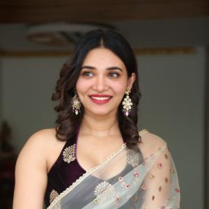 Actress Jennifer in Elegant Traditional Saree - Stunning Look with Floral Embroidery