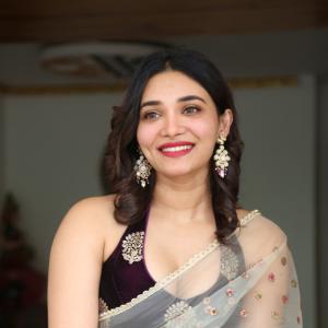 Actress Jennifer in Elegant Traditional Saree - Stunning Look with Floral Embroidery