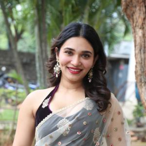 Actress Jennifer in Elegant Traditional Saree - Stunning Look with Floral Embroidery