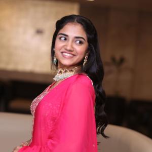 Malavika Manoj in Traditional Pink Outfit – Elegant Jewelry & Graceful Style