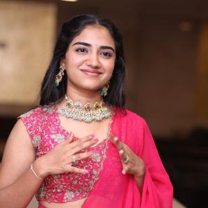 Malavika Manoj in Traditional Pink Outfit – Elegant Jewelry & Graceful Style