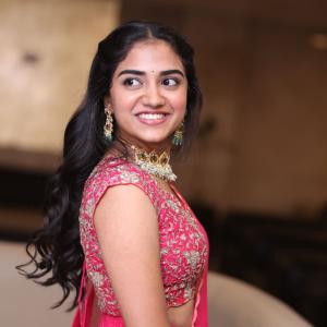 Malavika Manoj in Traditional Pink Outfit – Elegant Jewelry & Graceful Style