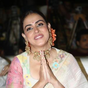 Elegant Genelia D'Souza in Traditional Floral Saree with Statement Jewelry