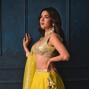 Sonal Chauhan in Yellow Lehenga Choli - Elegant Traditional Outfit