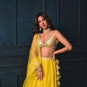 Sonal Chauhan in Yellow Lehenga Choli - Elegant Traditional Outfit