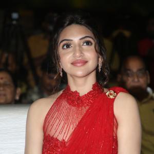 Sreeleela Radiates Grace in Red Gown at Star-Studded Event