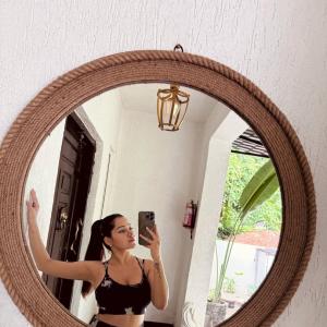 Stylish Summer Moments with Actress Simran Kaur: Poolside, Coconut Drink, and Indian Decor