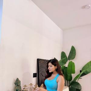 Stylish Summer Moments with Actress Simran Kaur: Poolside, Coconut Drink, and Indian Decor