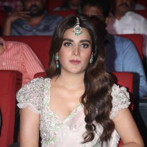 Nidhi Agerwal's Elegant Look in a Light Pink Lehenga Choli