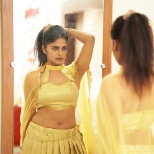 Pragya Nayan Elegant Yellow Lehenga Choli Photos