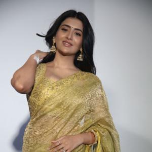 Rashi Singh in an Elegant Yellow Saree with Traditional Accessories | Stylish Fashion