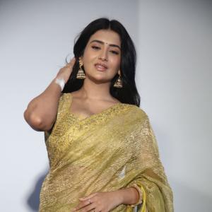 Rashi Singh in an Elegant Yellow Saree with Traditional Accessories | Stylish Fashion