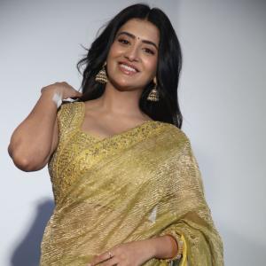 Rashi Singh in an Elegant Yellow Saree with Traditional Accessories | Stylish Fashion
