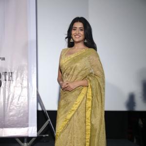 Rashi Singh in an Elegant Yellow Saree with Traditional Accessories | Stylish Fashion