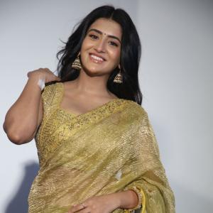 Rashi Singh in an Elegant Yellow Saree with Traditional Accessories | Stylish Fashion