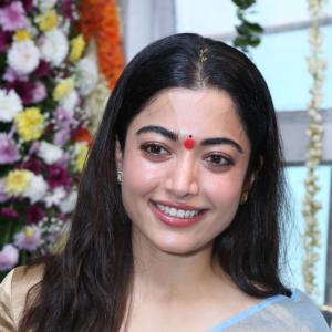 Rashmika Mandanna Attends Traditional Pooja for Her Upcoming Film MYSA