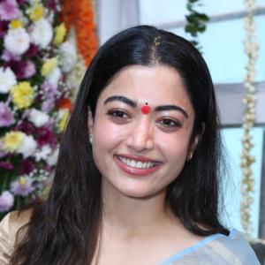 Rashmika Mandanna Attends Traditional Pooja for Her Upcoming Film MYSA