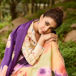 Keerthy Suresh in Floral and Watercolor Ensemble | Vibrant Outdoor Look