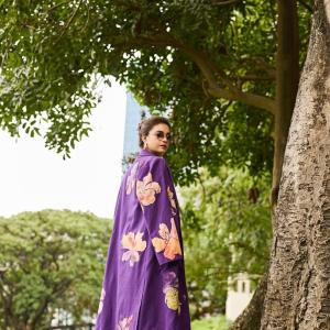 Keerthy Suresh in Floral and Watercolor Ensemble | Vibrant Outdoor Look