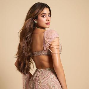 Janhvi Kapoor Looks Ethereal in Pastel Pink Embroidered Lehenga
