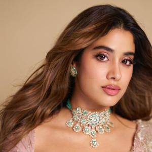 Janhvi Kapoor Looks Ethereal in Pastel Pink Embroidered Lehenga
