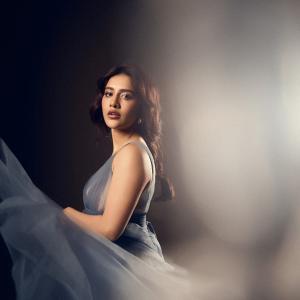 Nabha Natesh Stunning in Elegant Blue Tulle Gown - Gorgeous Actress Photoshoot