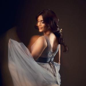 Nabha Natesh Stunning in Elegant Blue Tulle Gown - Gorgeous Actress Photoshoot