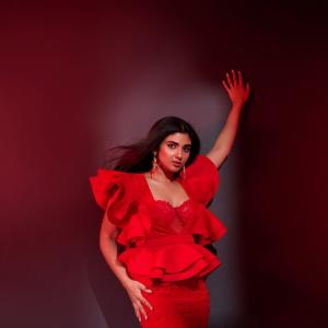 Pragya Nagra Stuns in a Bold Red Ruffled Dress: A Stunning Fashion Moment