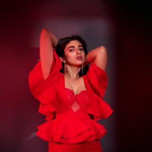 Pragya Nagra Stuns in a Bold Red Ruffled Dress: A Stunning Fashion Moment