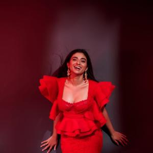 Pragya Nagra Stuns in a Bold Red Ruffled Dress: A Stunning Fashion Moment